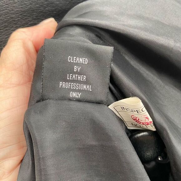 N.Y.D.A. New York Direct Action Vintage Y2K 100% Leather Coat Black Small - Picture 10 of 12